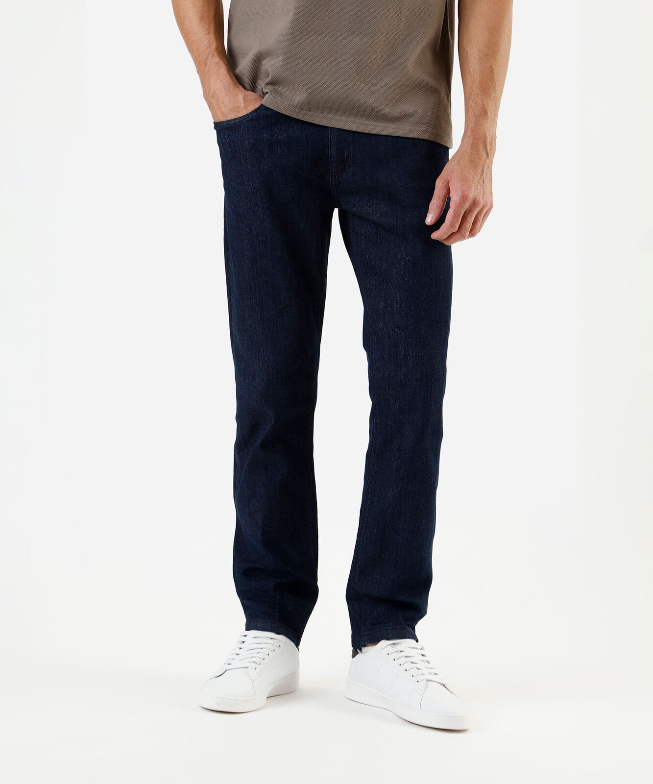 calça slim masculina jeans azul