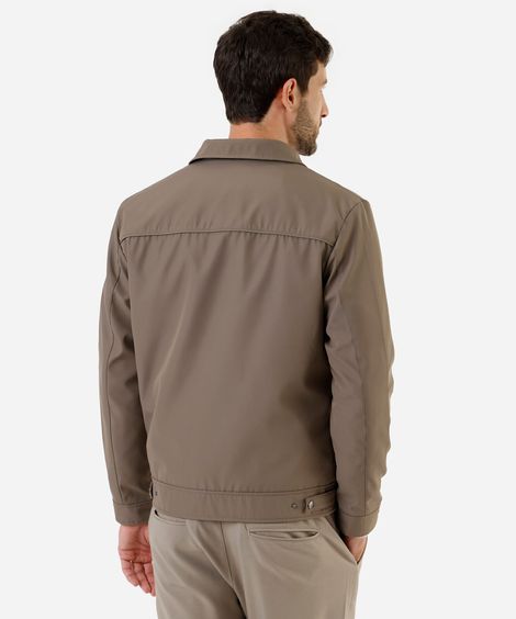 jaqueta masculina de nylon leve marrom