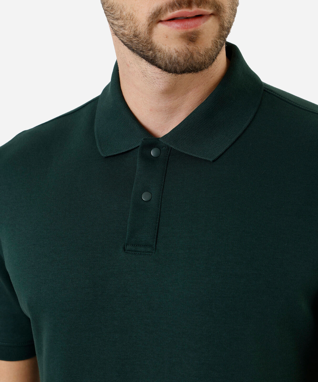 polo masculina de algodão peruano manga curta verde