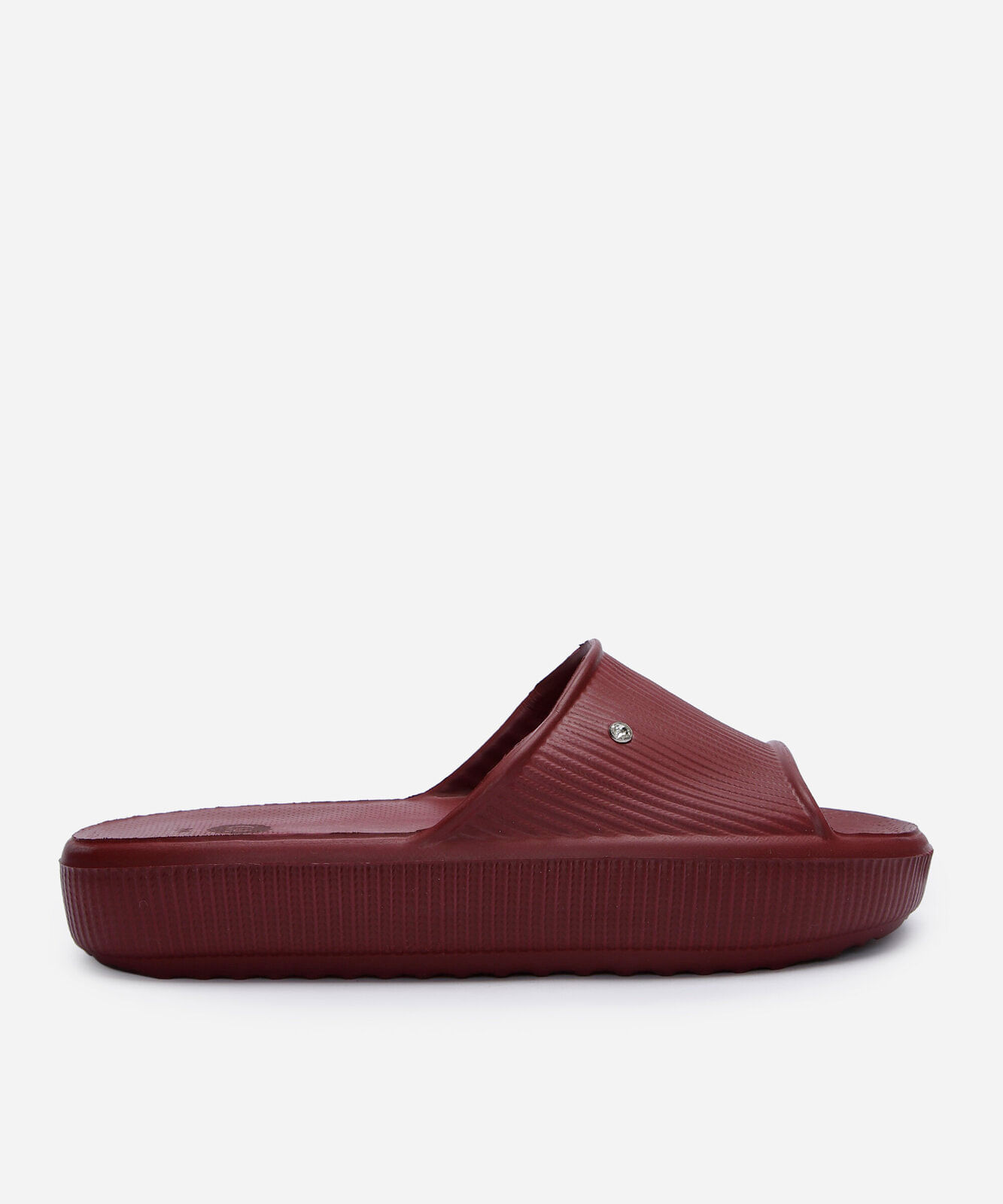 chinelo slide texturizado vermelho