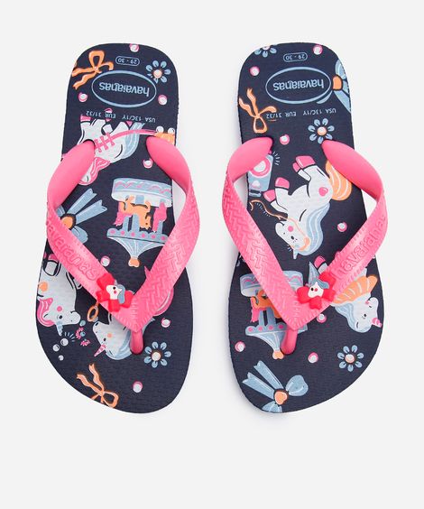chinelo infantil havaianas fantasy azul