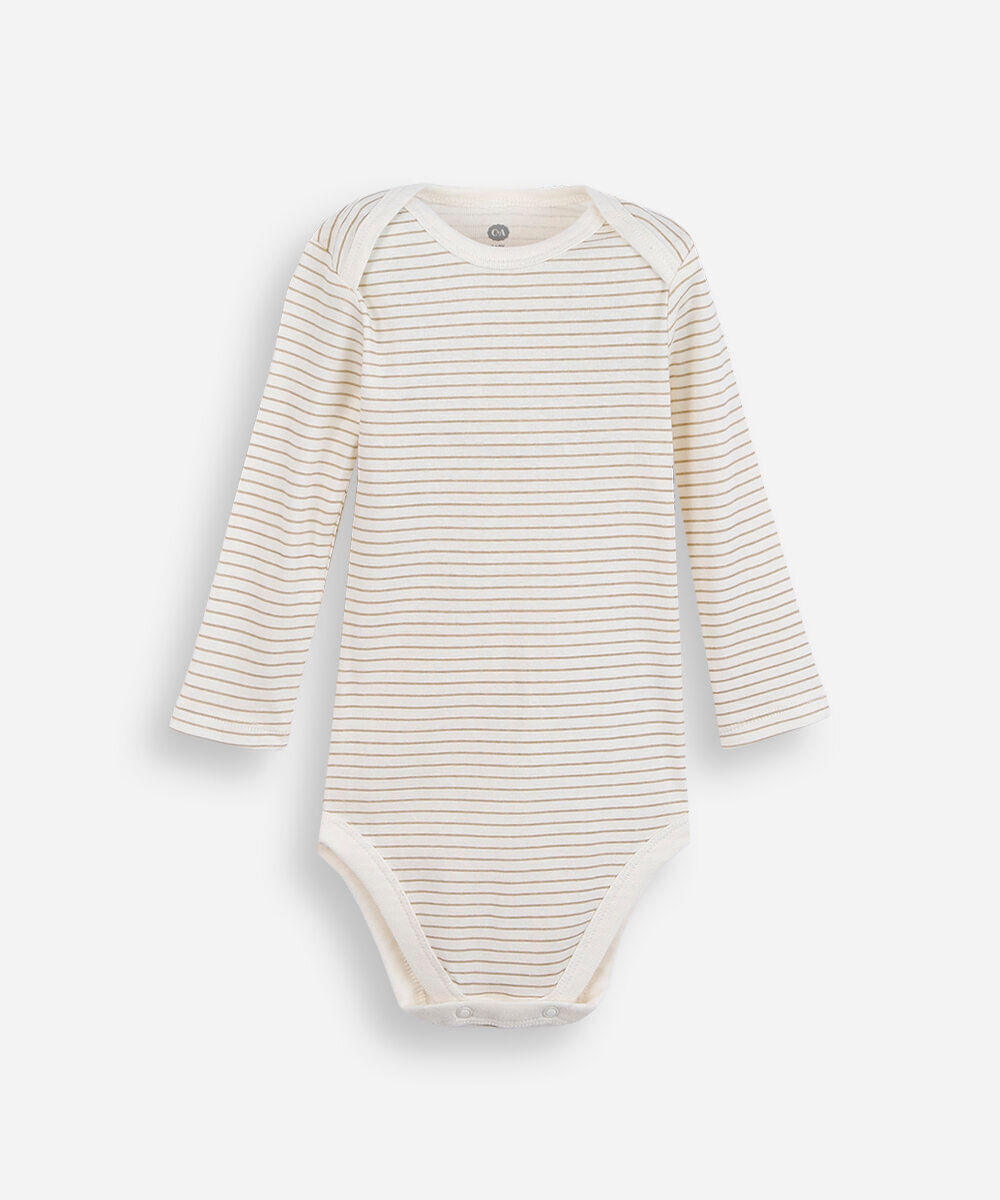 kit de 3 bodies infantis algodão girafa - multicor
