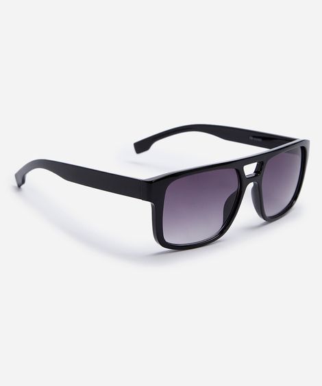 óculos de sol masculino quadrado de acetato preto