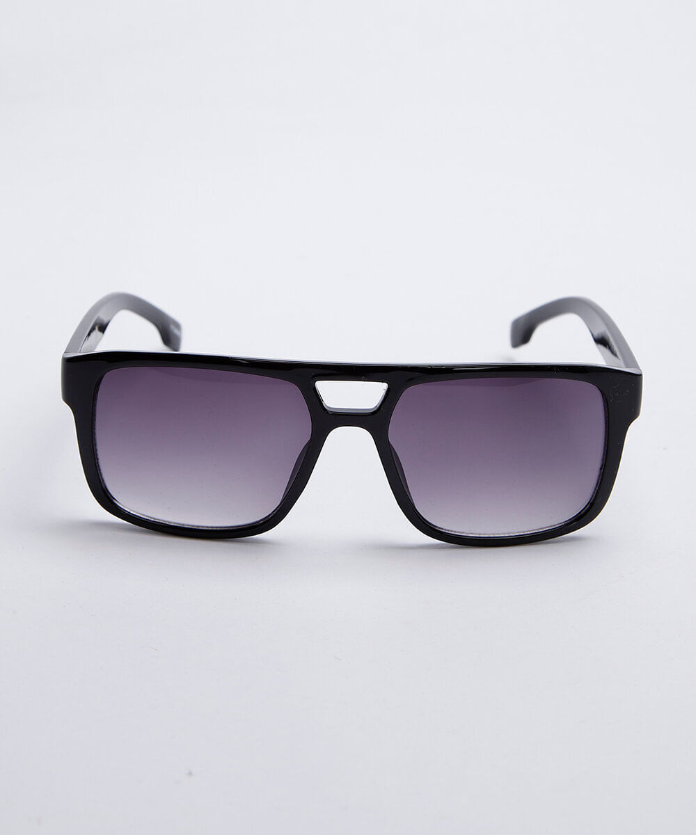 óculos de sol masculino quadrado de acetato preto