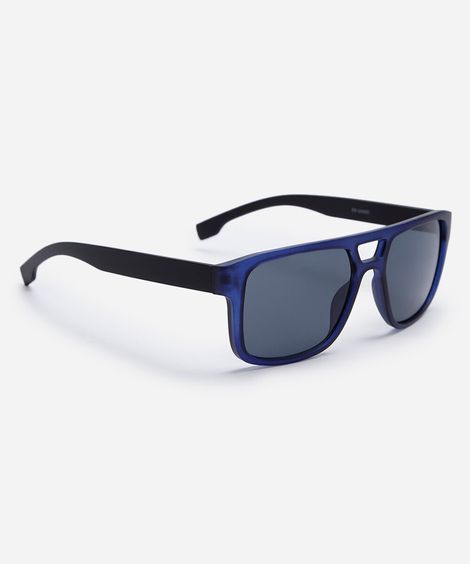 óculos de sol masculino quadrado de acetato azul