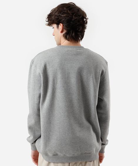 blusa masculina de moletom hogwarts athletics cinza