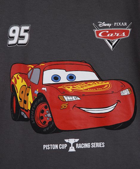 pijama infantil manga longa mcqueen cinza
