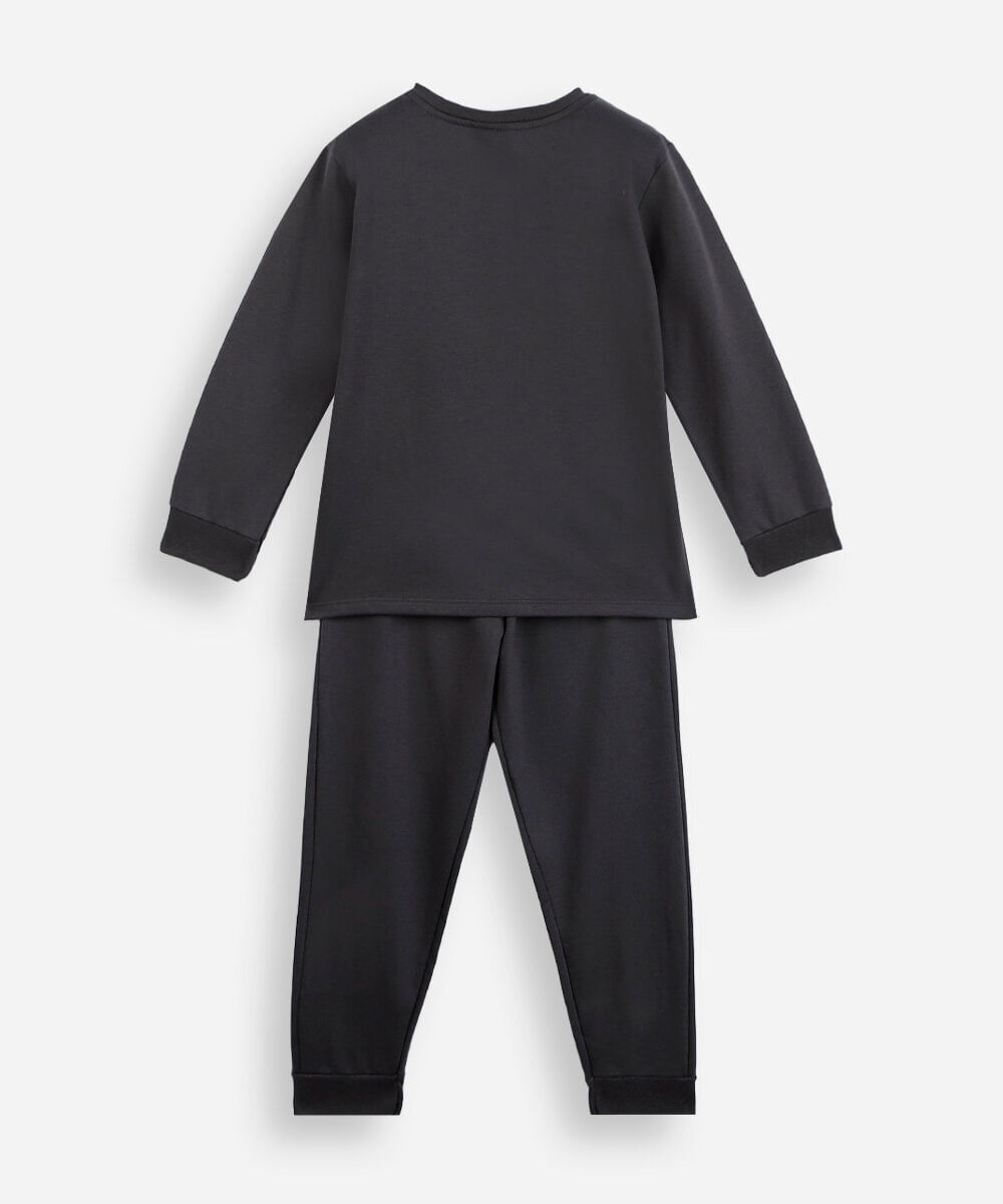pijama infantil manga longa mcqueen cinza