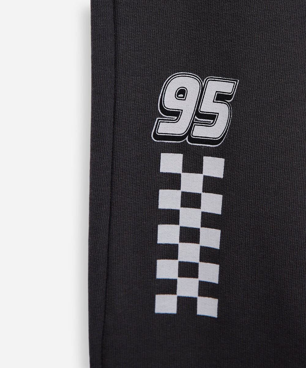 pijama infantil manga longa mcqueen cinza