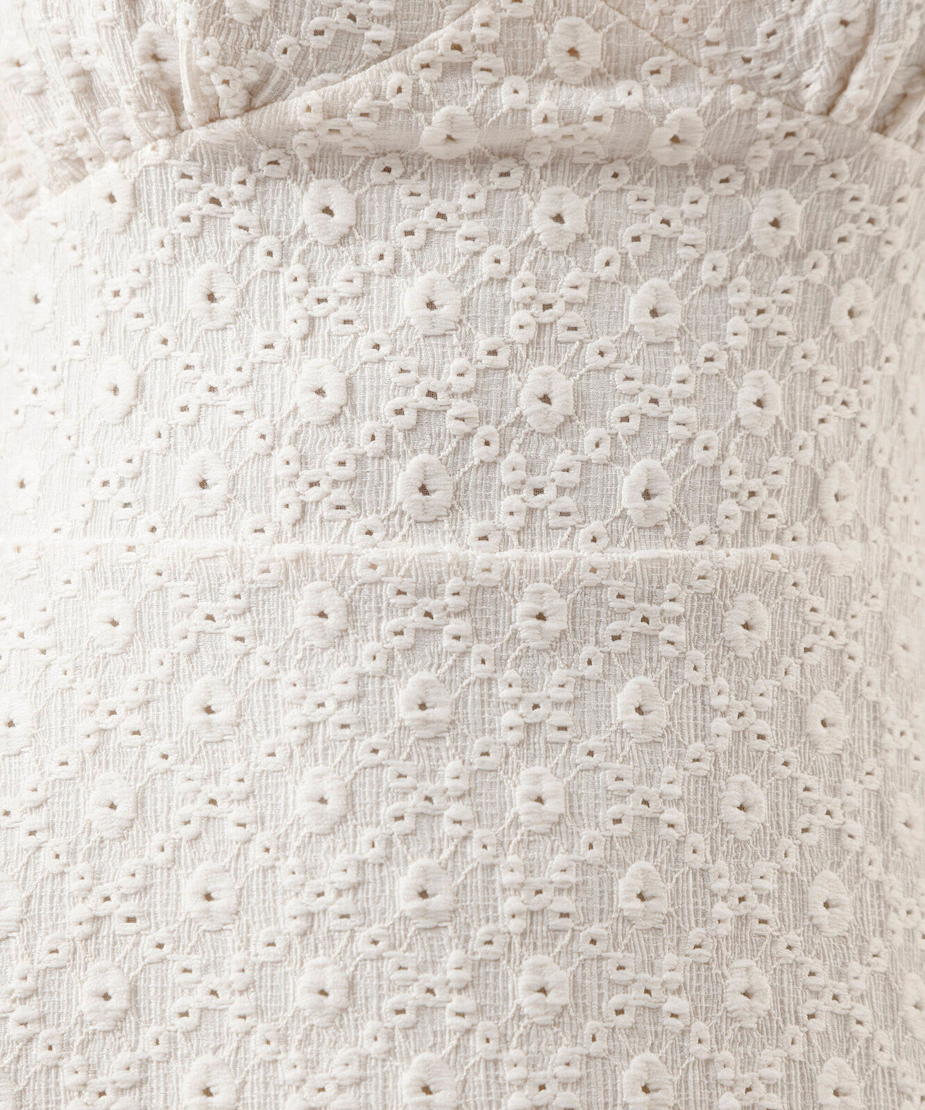 vestido midi feminino de laise alça fina off white