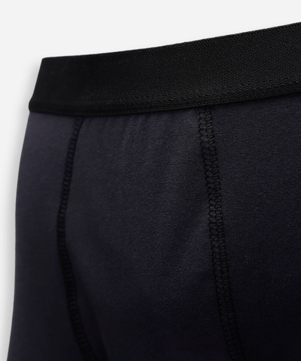 kit de 3 cuecas boxer masculina de algodão preto