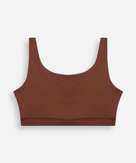 top esportivo juvenil básico marrom