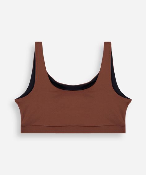 top esportivo juvenil básico marrom