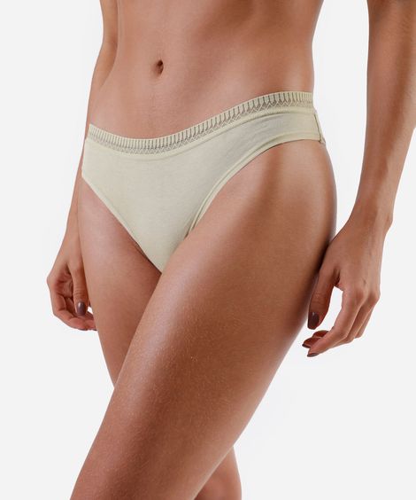 kit de 3 calcinhas biquíni feminina de viscose  - sortido (kit)