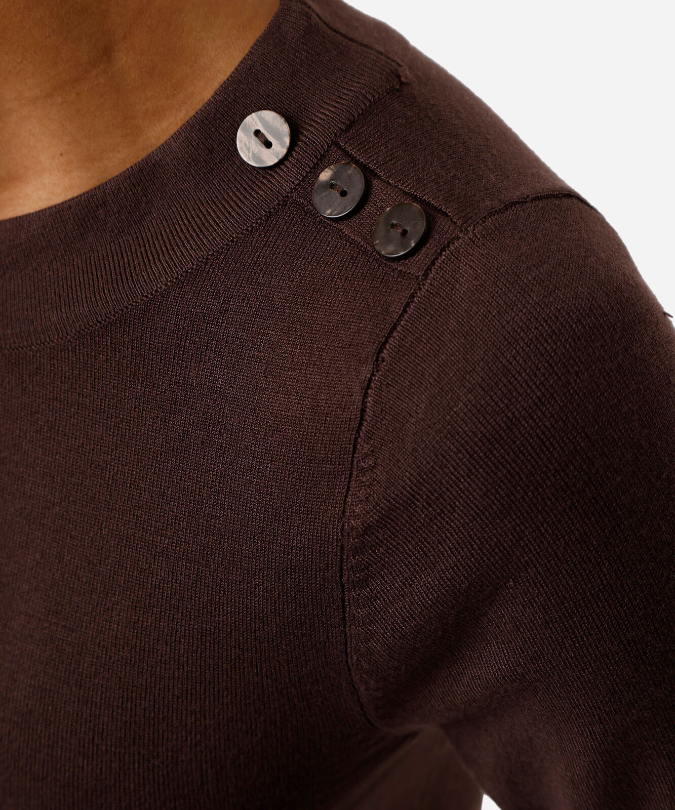 blusa feminina de tricot manga curta marrom