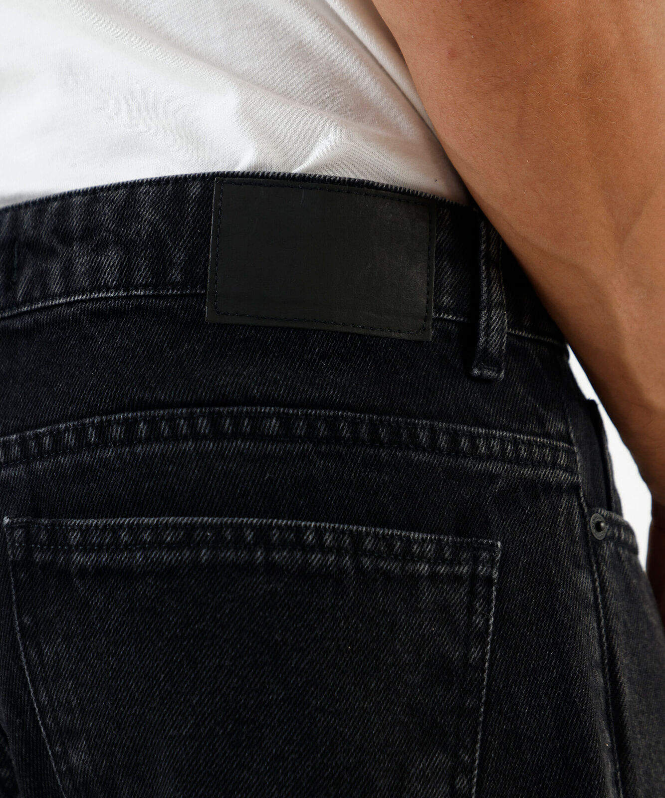 calça reta masculina jeans preta