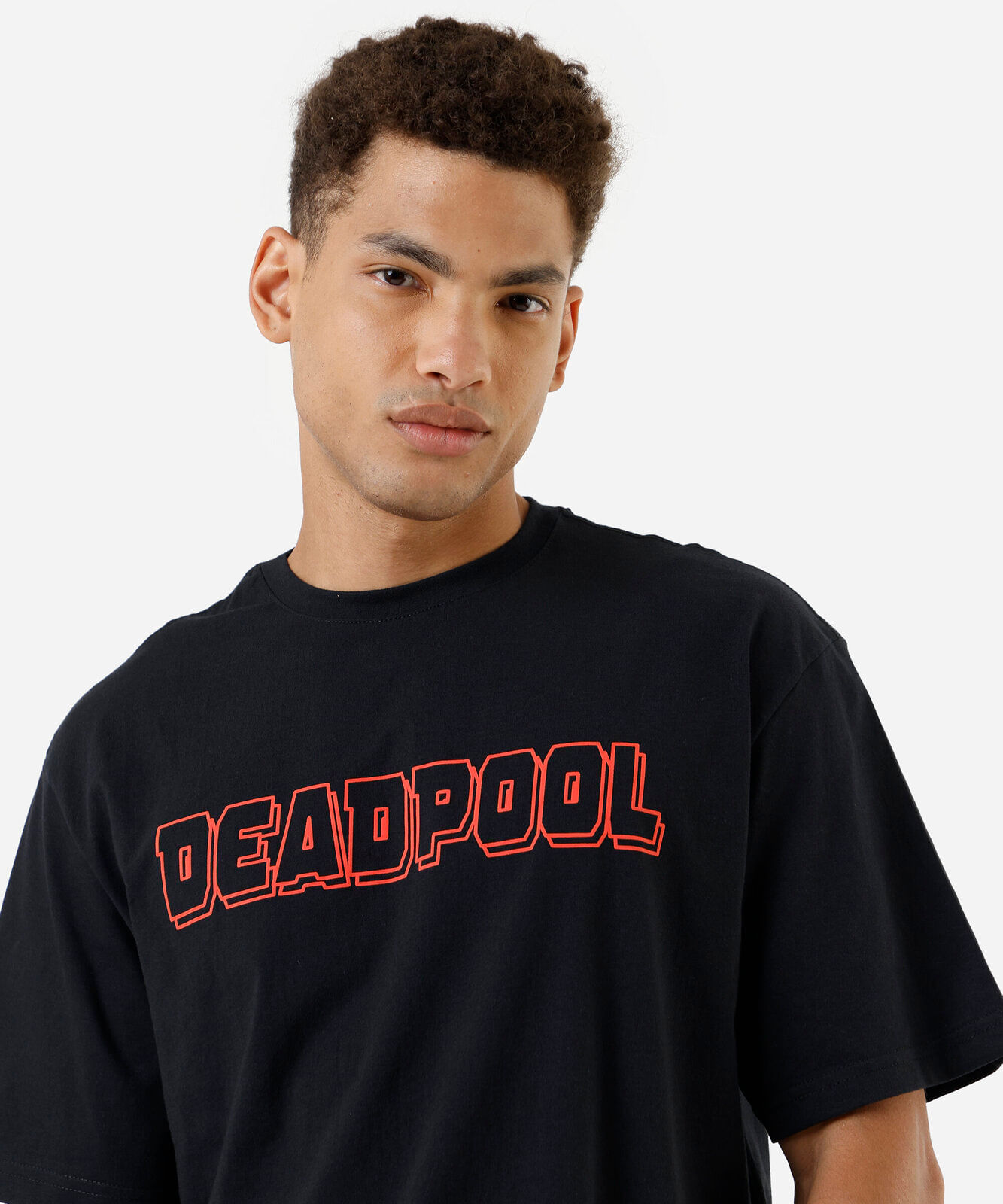 camiseta masculina de algodão deadpool preta