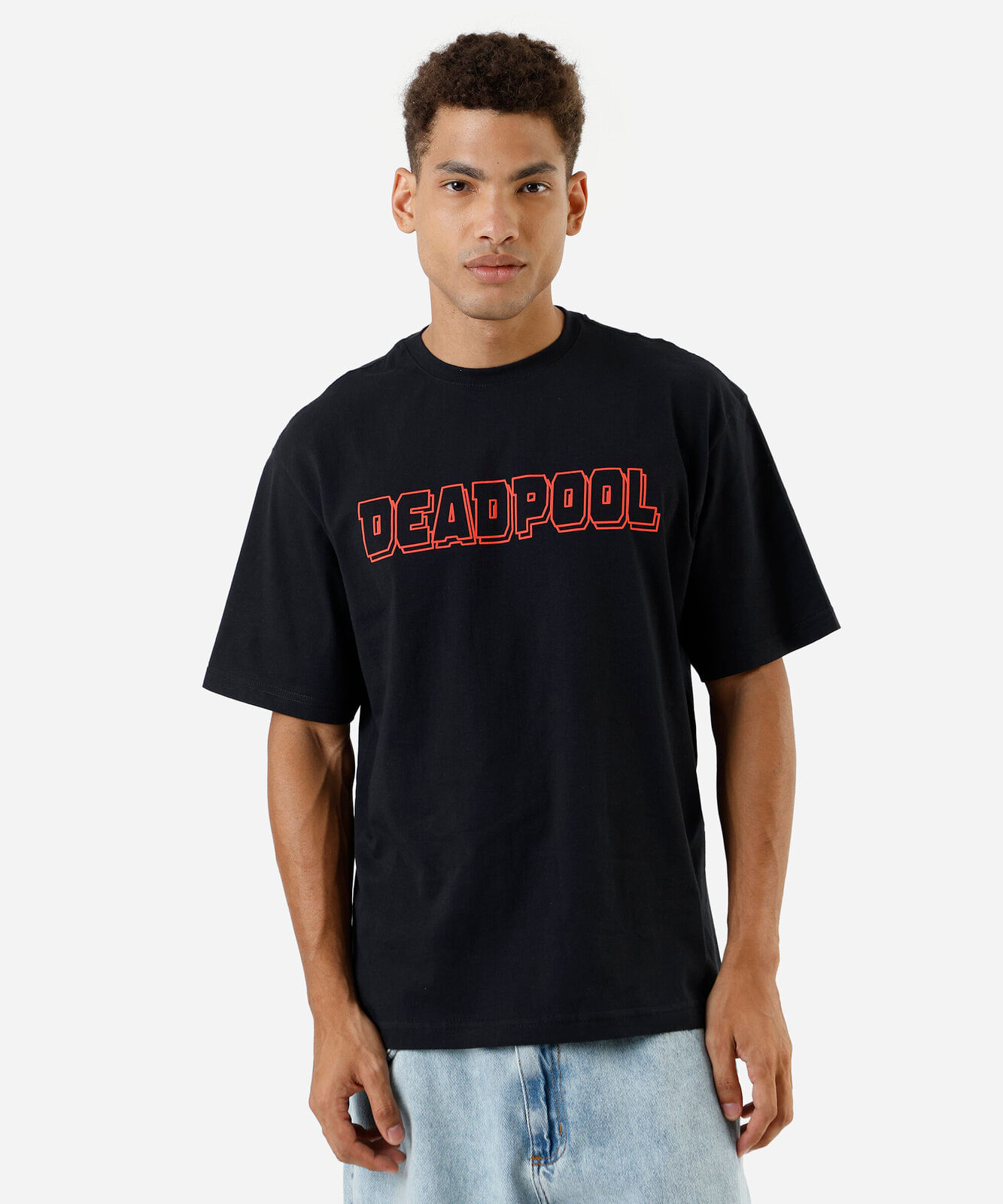 camiseta masculina de algodão deadpool preta