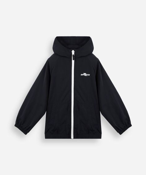 jaqueta infantil corta vento preta