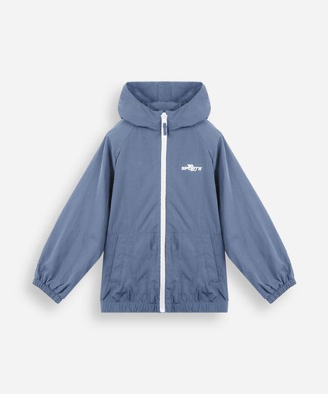 jaqueta infantil corta vento azul