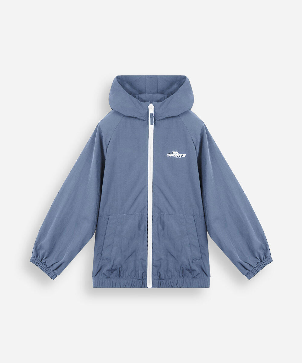 jaqueta infantil corta vento azul