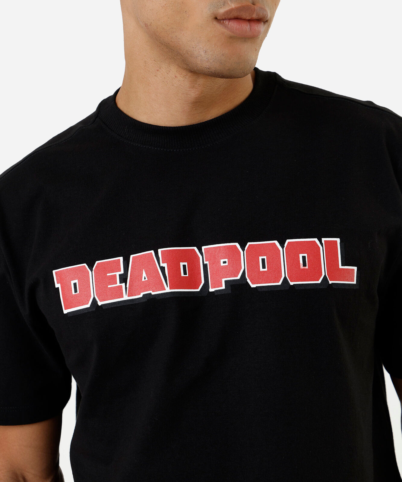 camiseta masculina de algodão deadpool preta