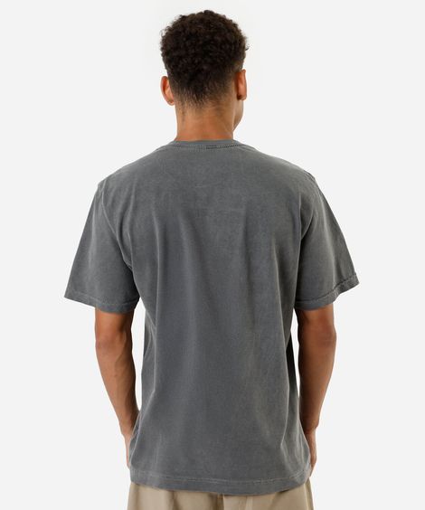 camiseta masculina de algodão power rangers estonada cinza