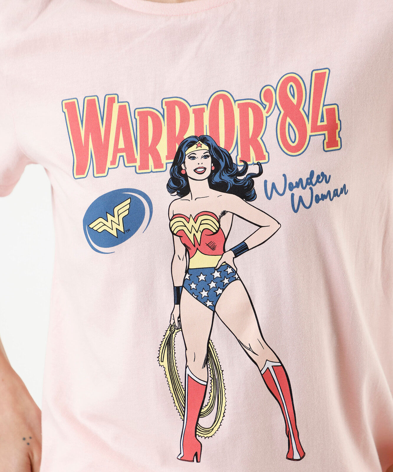 camiseta feminina de algodão mulher maravilha rosa