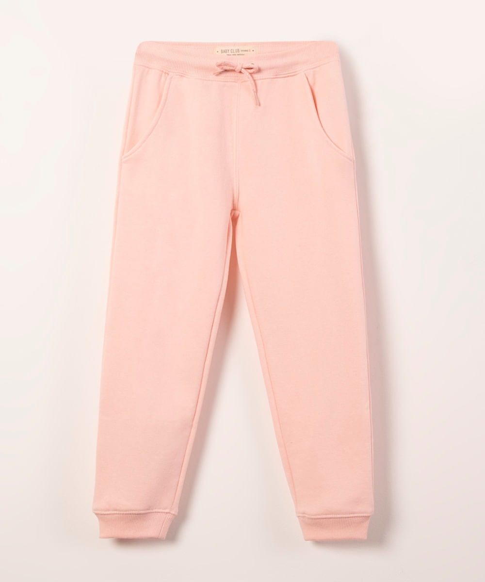 calca malha Back to School - ROSA CLARO