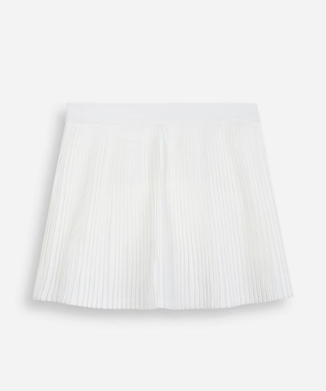 short saia infantil plissado off white