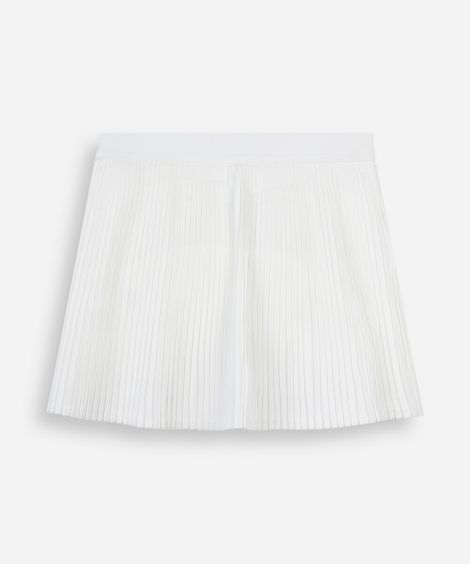 short saia infantil plissado off white