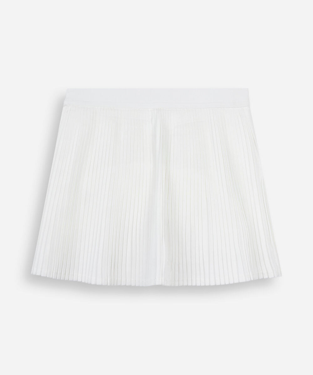 short saia infantil plissado off white