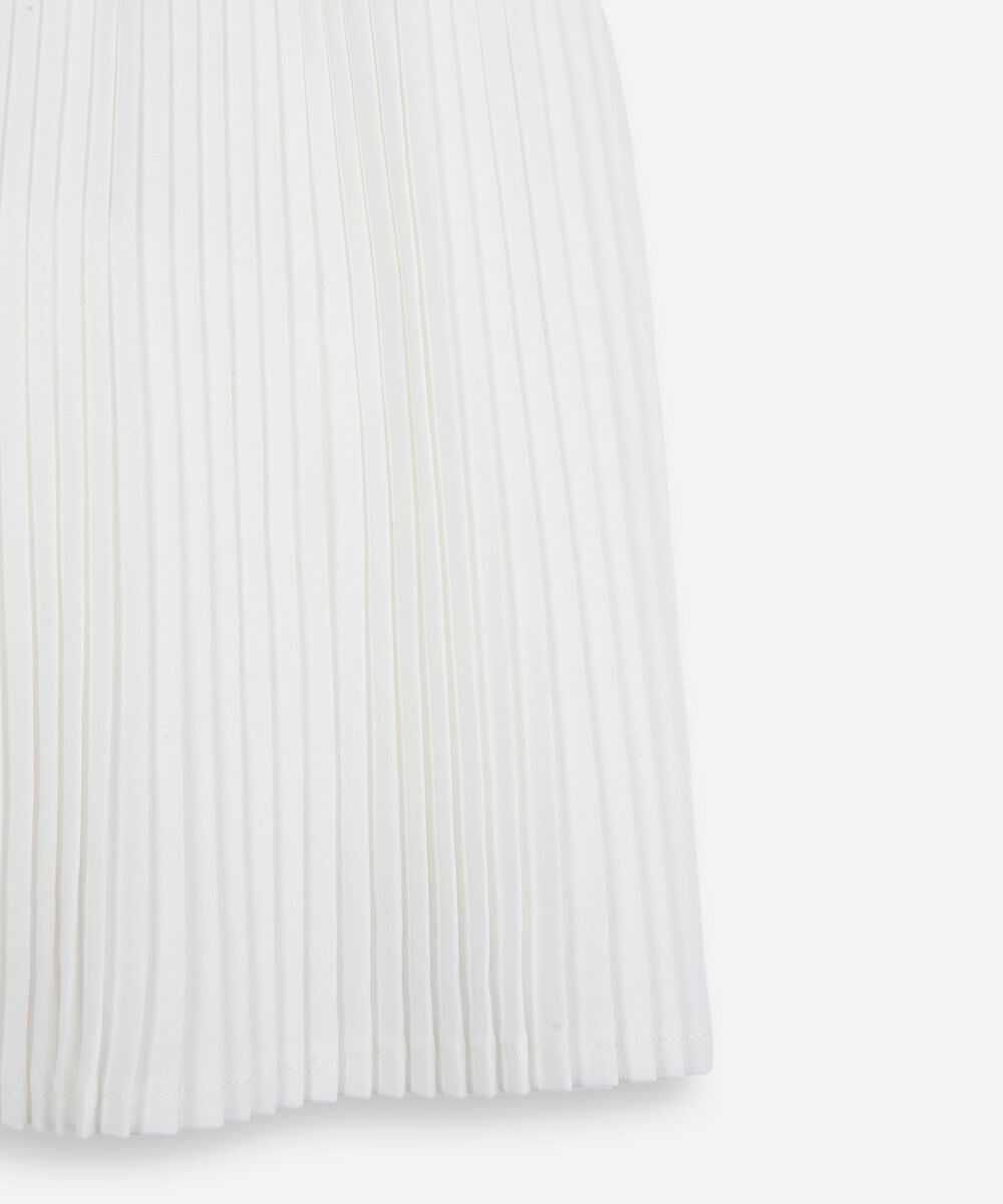 short saia infantil plissado off white