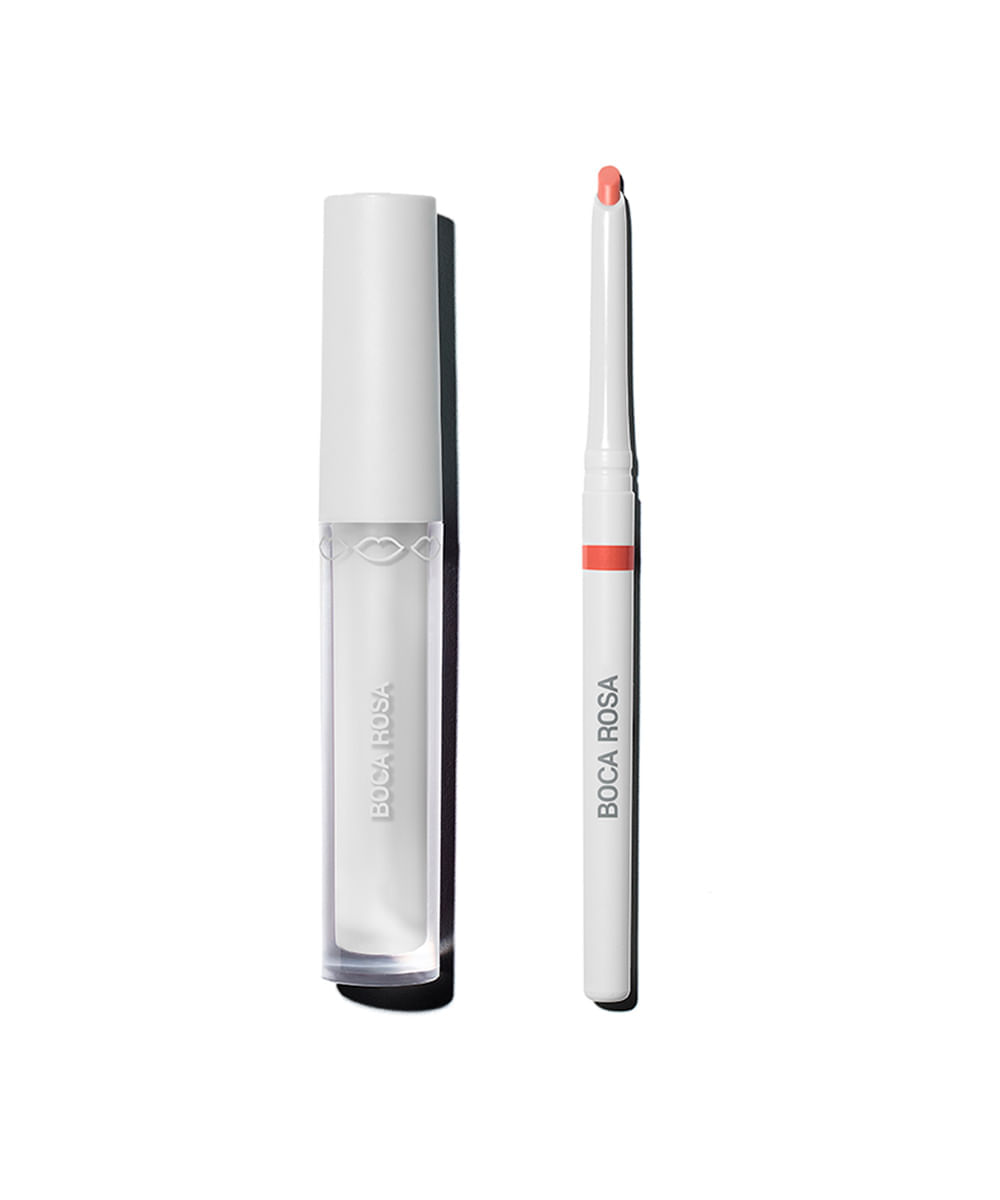 kit boca rosa lip combo contorno labial amêndoa e hidra lábios natural