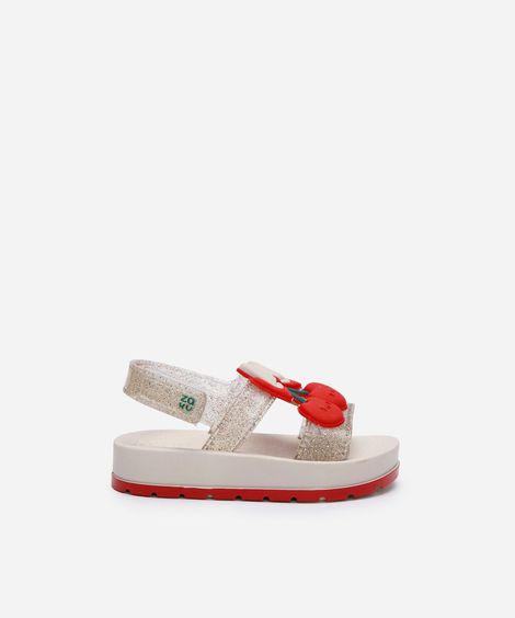 sandália infantil cereja zaxy off white