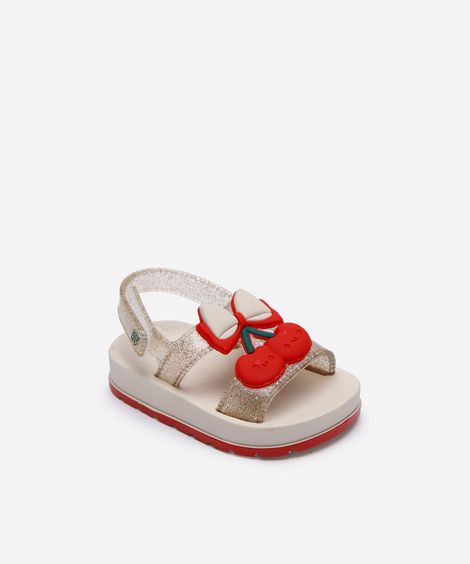 sandália infantil cereja zaxy off white