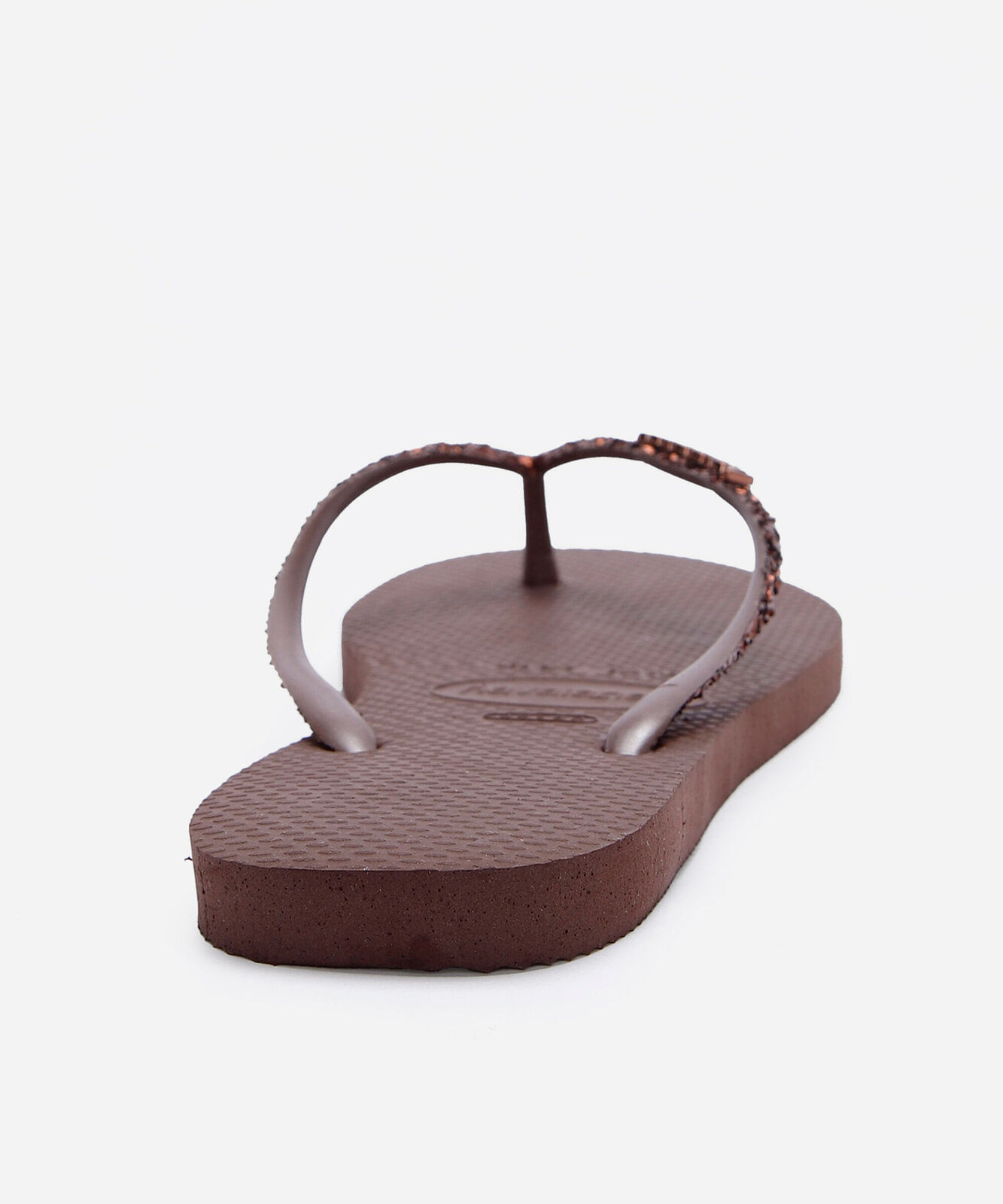 chinelo slim feminino com glitter havainas marrom