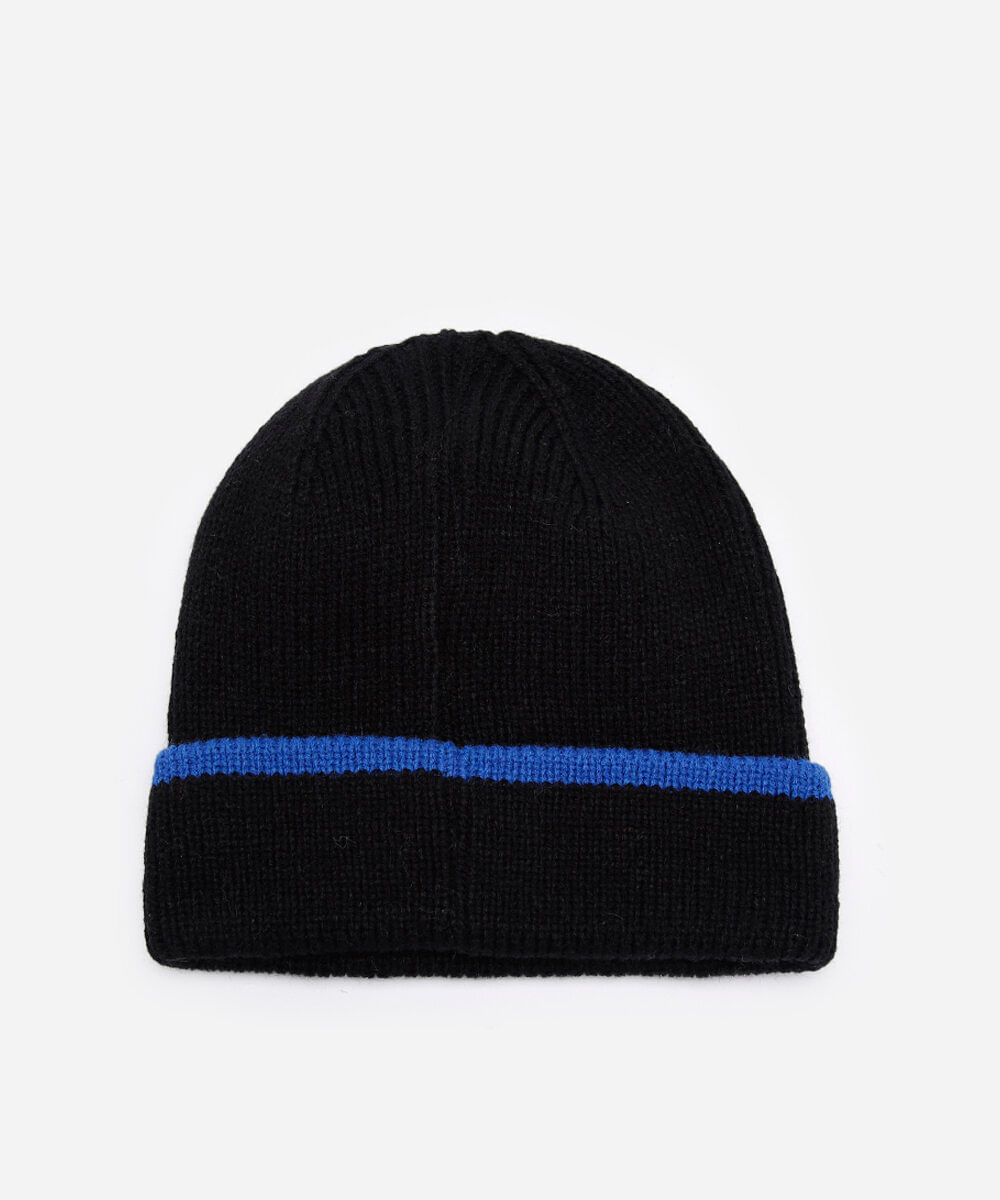 kit infantil de gorro e luvas de tricot sonic preto