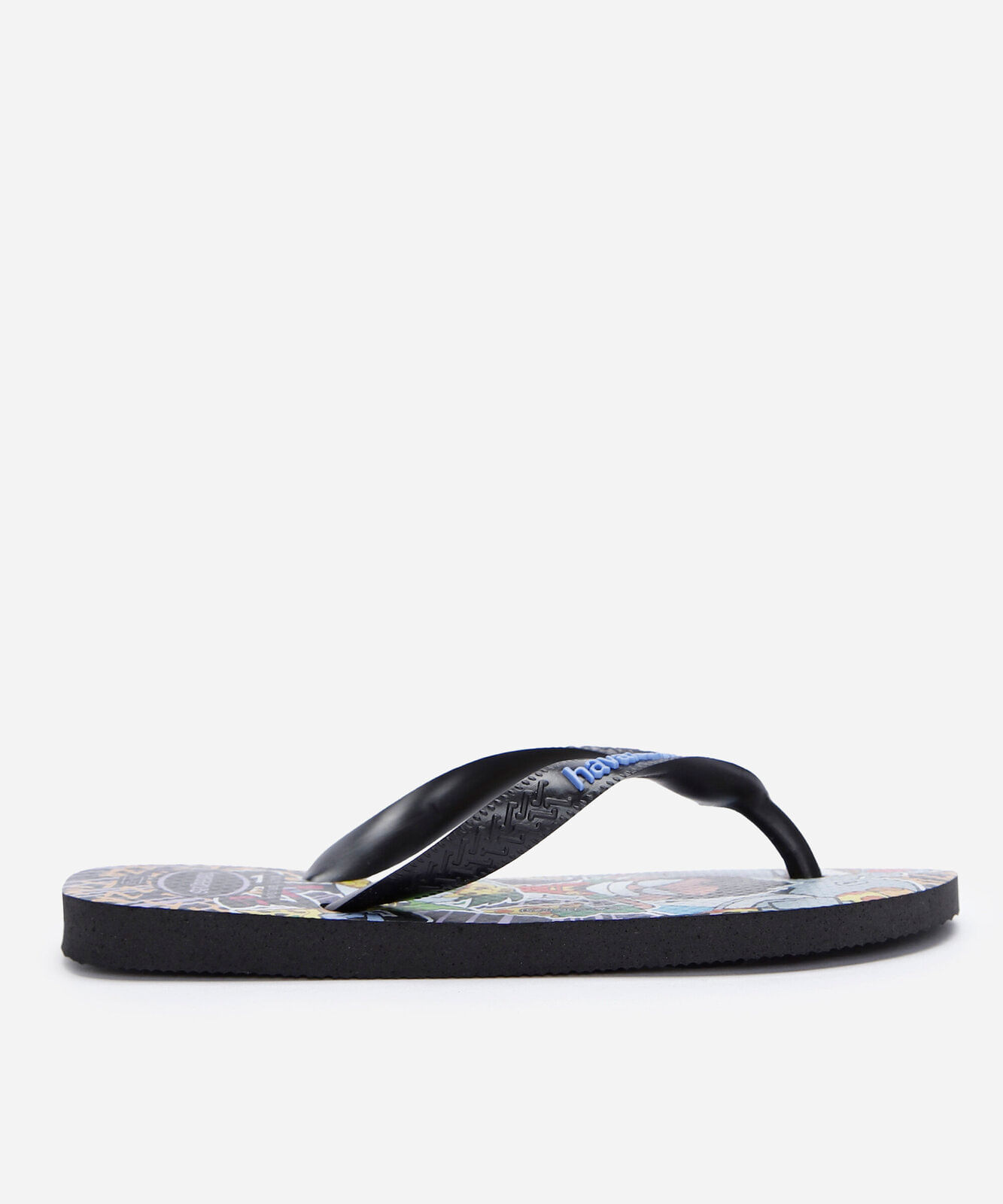 chinelo infantil havaianas estampado preto