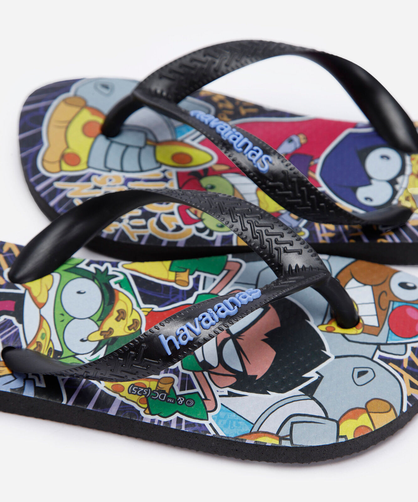 chinelo infantil havaianas estampado preto