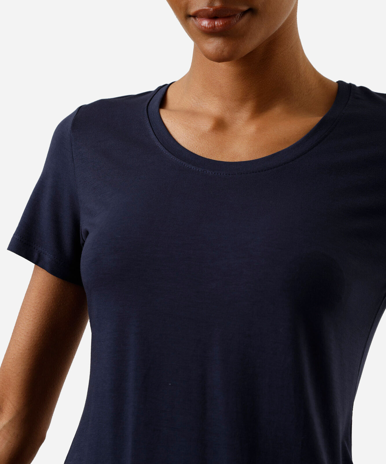 camiseta feminina lisa azul