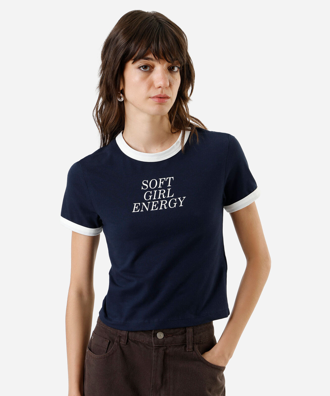 blusa baby look feminina soft girl azul