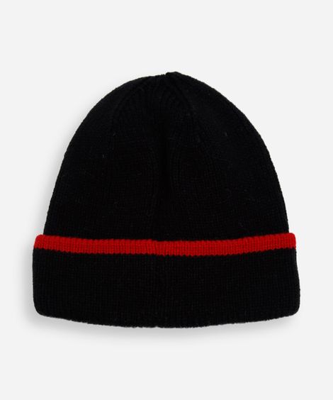 kit infantil de gorro e luvas de tricot homem aranha preto