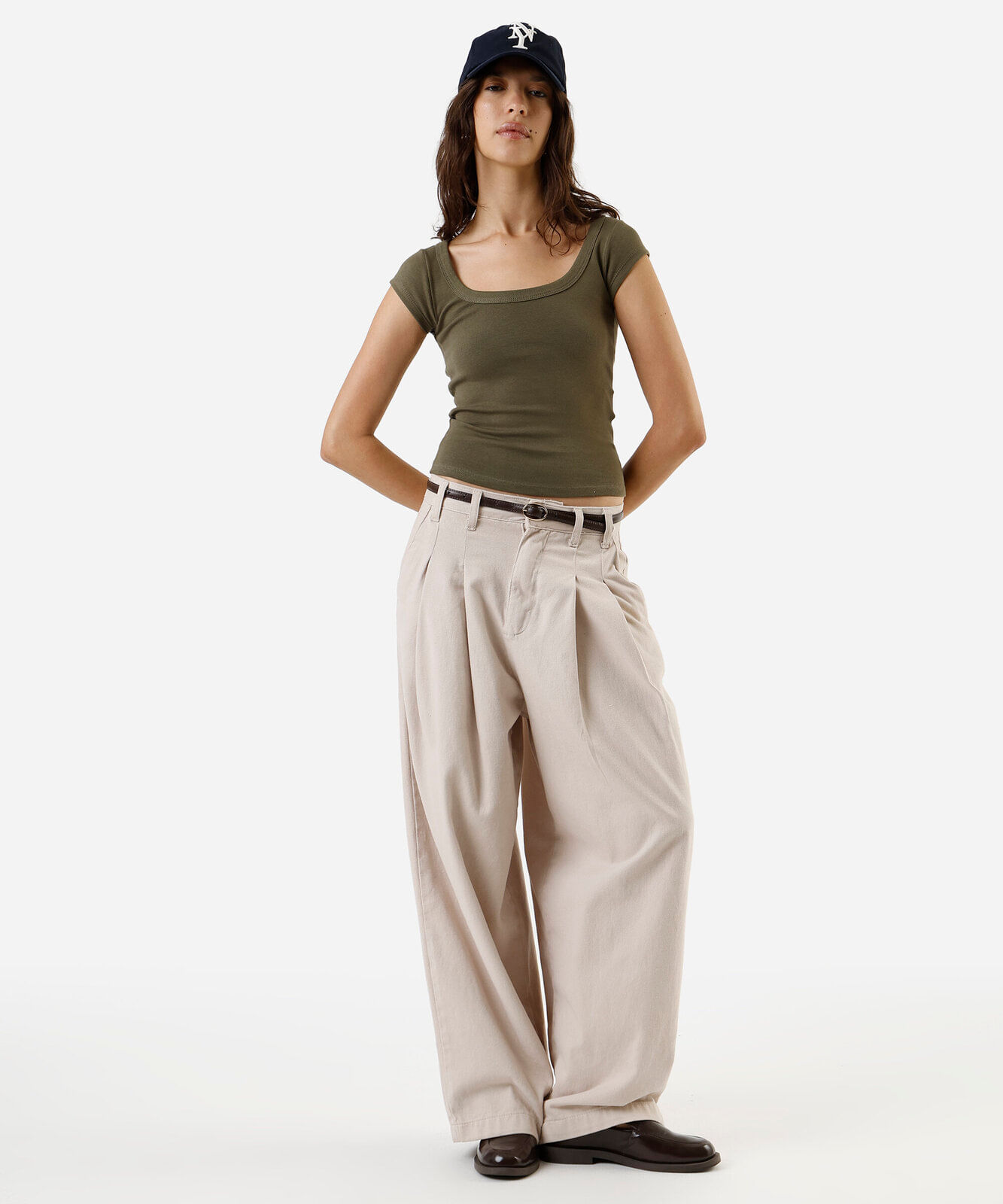 blusa baby look feminina de algodão canelada básica verde