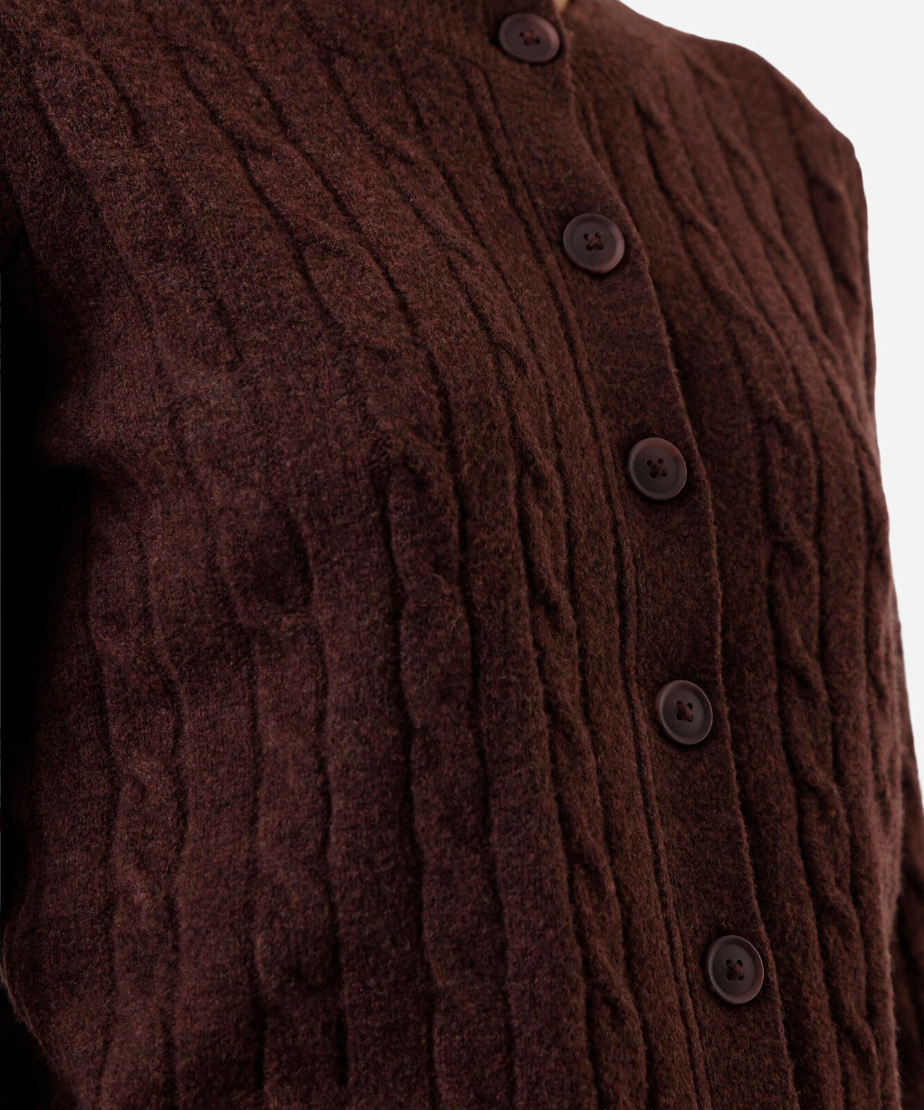 cardigan feminino de tricot texturizado vinho