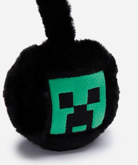 protetor de orelha infantil minecraft preto