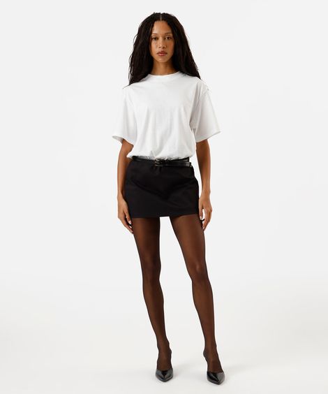 short saia feminino de sarja preto