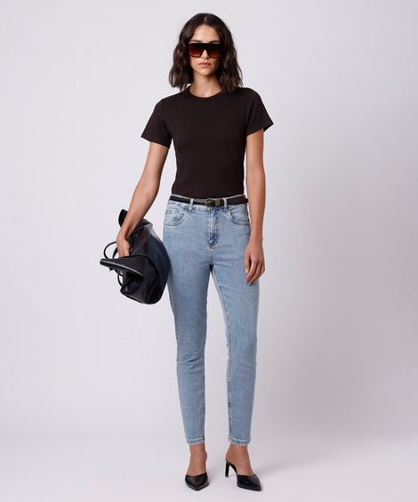 calça skinny feminina jeans mindset azul