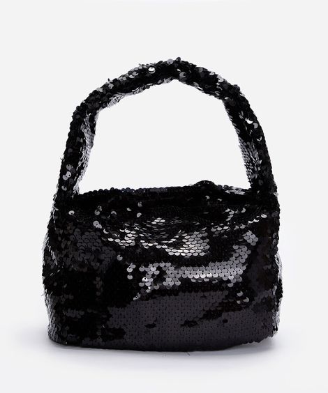 bolsa de paetê mindset preta