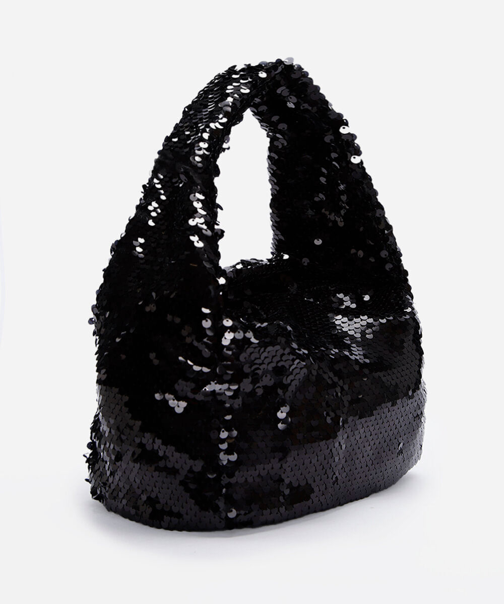 bolsa de paetê mindset preta